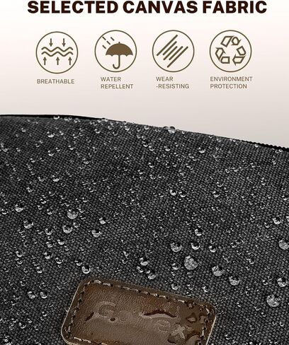 Gonex Travel Toiletry Bag for Men, Water Resistant Canvas Large Capacity Wide Open Dopp Kit with Wet Dry Compartment, Travel Essentials Toiletries Organizer Shaving Bag, Dark Grey in Saudi Arabia