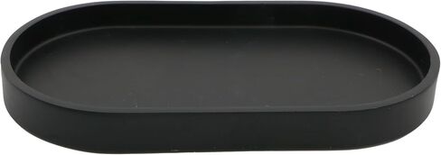 Elegant Glass Tray for Home Decor, Versatile Serving Tray for Kitchen, Bathroom, or Vanity, Decorative Tray for Organizing Accessories, Black in Saudi Arabia