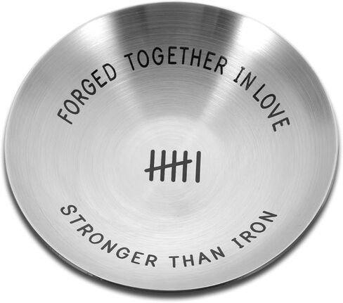 هدايا حديدية للذكرى السادسة له، هدايا حديدية لذكرى الزفاف لمدة 6 سنوات للزوجة والأزواج، الذكرى السنوية السادسة له، زينة الذكرى السنوية السادسة للنساء والرجال، صينية حامل حلقية 4 بوصات لعيد الميلاد in Kuwait