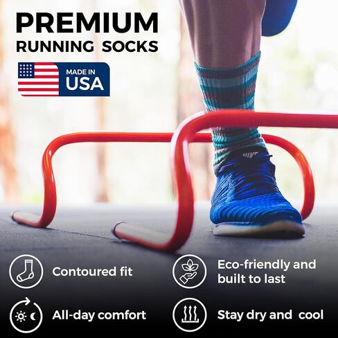 Wrightsock Run Luxe Tab Running Socks for Men and Women - Athletics Socks with Moisture Regulation - American Made in Saudi Arabia