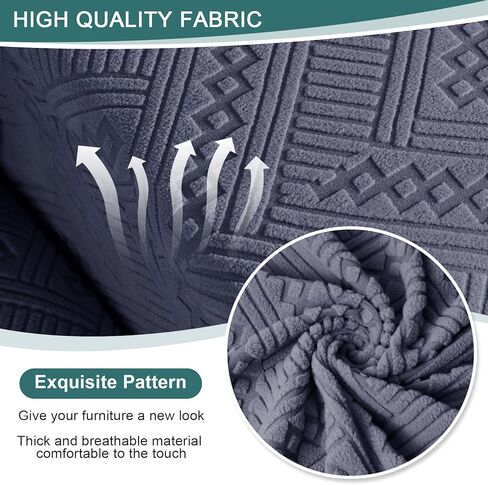 Ruaozz 1-Piece Reclining Armless Chair Cover for Sectional L Shape Recliner Sofa Stretch Recliner Cover Jacquard Recliner Seat Cover Washable Furniture Protecor (Small, Grey) in Kuwait