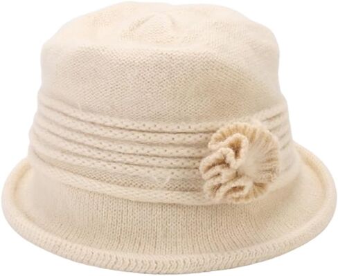 قبعة نسائية شتوية من الصوف المحبوك، قبعة دلو الكنيسة العتيقة، قبعة دافئة من اللباد in Kuwait