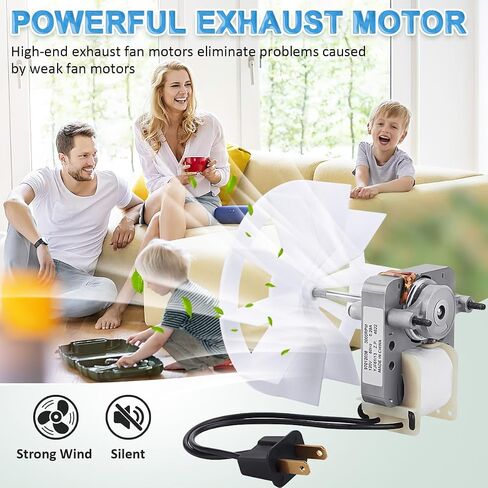 Upgraded S97009796 Bathroom Fan Motor Blower Replacement Kit for Broan Nutone Bulb Ceiling Heaters 162-E、G、J、K、L、M and 164-E、G、J、K、L、M,Replaces 97009796, S97009758, S97009796B 70 CFM in Kuwait