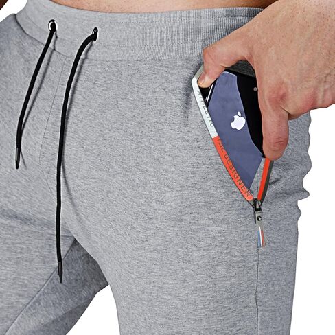 Mens Lightweight Joggers for Men Casual Lounge Workout Sweatpants for Men with Zipper Pockets in Saudi Arabia