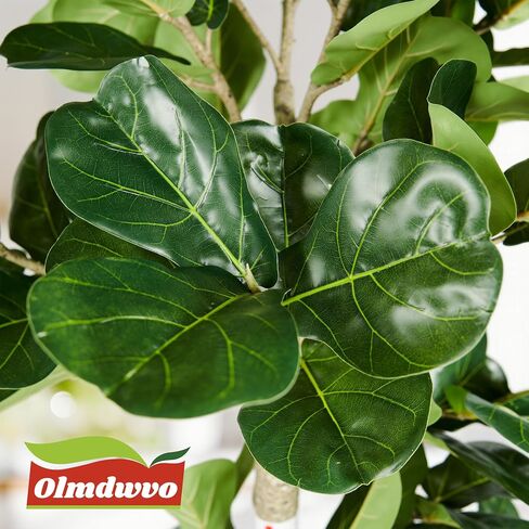 6ft Faux Fiddle Leaf Fig Tree with Pot (72in)- Artificial Fake Fiddle Leaf Fig Tree, Ficus Lyrata Plant with 270 Fiddle Leaves, Luxury Plant for Indoor/Outdoor Home Decor in Saudi Arabia