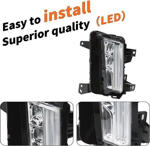 DRL Turn Signal Fog Light Assembly Right Passenger Side Compatible with 2017-2020 XT5 Daytime Running Light 84496124 GM2531137 (Right) in Saudi Arabia
