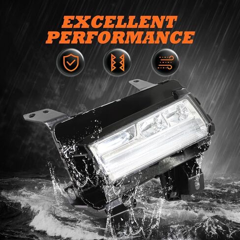 DRL Turn Signal Fog Light Assembly Right Passenger Side Compatible with 2017-2020 XT5 Daytime Running Light 84496124 GM2531137 (Right) in Saudi Arabia