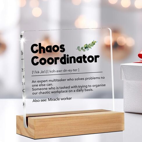 Leader Gifts for Women Men, Leadership Present,Thank You Gifts for Leader, Leader Definition Clear Acrylic Desk Decorative Sign for Home Office, 4 x 4 Inches in Saudi Arabia