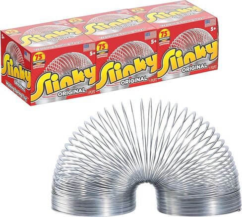The Original Slinky Walking Spring Toy, Easter Basket Stuffers, Metal Slinky, Fidget Toys, Party Favors and Gifts, Kids Toys for Ages 5 Up, Small Gifts by Just Play in Saudi Arabia