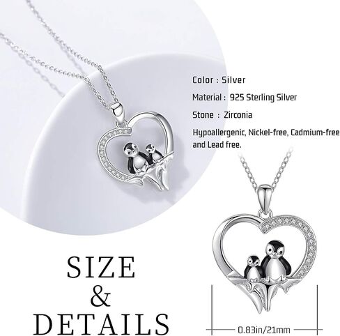 CHENGHONG Necklace for Women 925 Sterling Silver Pendant Cute Animal Necklace Friendship Necklace Mothers Gifts for Mom Girlfriend Wife in Kuwait