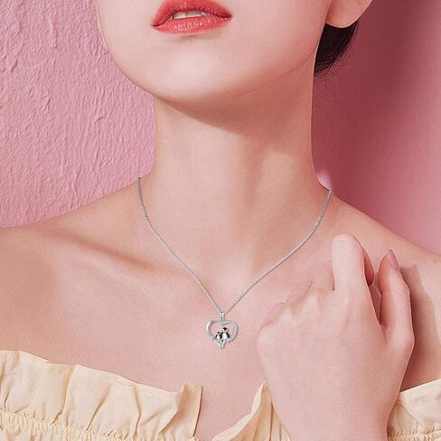 CHENGHONG Necklace for Women 925 Sterling Silver Pendant Cute Animal Necklace Friendship Necklace Mothers Gifts for Mom Girlfriend Wife in Kuwait