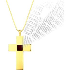 Nano Bible 925 Sterling Silver Cross Necklace for Women and Men with Entire Holy KJV New Testament Inside – Unisex Bible Necklace, Religious Christian Gift for Christmas, Birthday, or Anniversary in Kuwait
