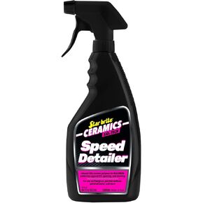 STAR BRITE Ceramics Speed Detailer SiO2 Infused - Cherry Scent - 22 oz (203722) - Ultimate Shine & Protection for Vehicles & Boats, Enhances Water Beading