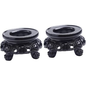 2 Pcs Crystal Ball Base Scroll Gazing Stand Crystal Stands for Display Orb Crystall Display Goose Egg Stand Globe Display Base Orb Egg Stand Holder Doll Synthetic Resin Multicolor