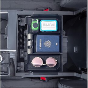 JDMCAR Compatible with Toyota Tundra Accessories 2007-2021 Center Console Organizer,Armrest Box Secondary Storage Tray -(Full Console w/Bucket Seats ONLY)