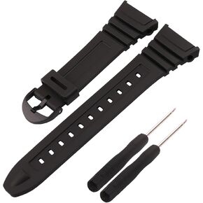 Resin Watch Band Replacement Suitable For 3239 W-96H W96H W96 Watch Strap Watch Wirstband Bracelet for Men and Women