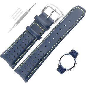 23mm Leather Watch Band Compatible for Citizen Eco-Drive E168 B740 B741 BJ2110 BJ2111 BJ2115 23 mm Silicone Strap Wirstband accessories replacement for Men and Women