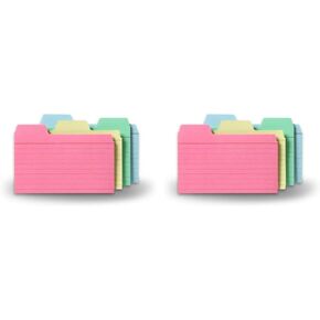 3x5 Tabbed Index Card, Neon, 48 PK