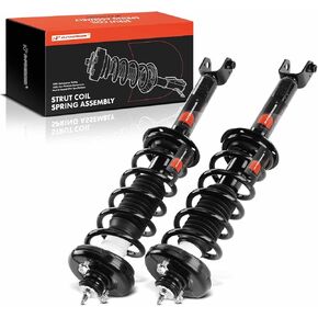 A-Premium Rear Pair (2) Complete Shocks Strut & Coil Spring Assembly Compatible with Acura TSX 2009 2010 2011 2012, Driver and Passenger Side