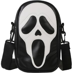 Halloween Funny Lovely Devil Ghost Bag Vintage Skull Shoulder Ladies Bags PU Leather Purse Handbags for Men Women Girls Boys
