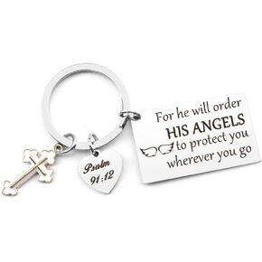 Christian Christmas Gifts, Christian Gifts for Women, Angel Gifts for Women, Cross Gifts, Cross Keychain, Bible Gifts, Faith Based Gifts, First Communion Gifts for Girls,Religious Gifts for Women