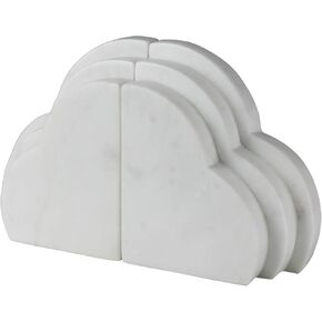 HomArt Cloud Marble Bookends, 10 x 2.5 x 4inch