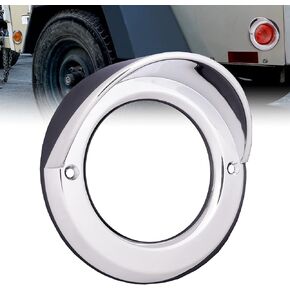 TRUE MODS 4pc 2.5 inch Round LED Marker Light Chrome Visor Bezel [Install-On-Grommet] for SIL2506 SIL2513 LED Trailer Marker Lights