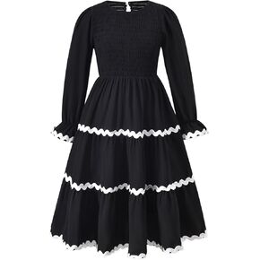Little Girl Long Sleeve Dress 6-12 Y