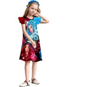 Kids Girls Princess Rise Dresses Casual Dress Playwear 5-12 Years