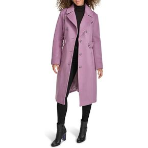 Kenneth Cole Women's Military Wool Blend Overcoat
