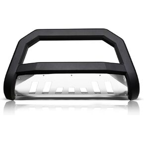 Armordillo USA 7174108 AR Series Bull Bar Fits 2011-2016 Ford Super Duty F-250/F-350/F-450-Matte Black W/Aluminum Skid