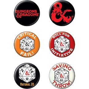 Ata-Boy Dungeons and Dragons Button Set - Dungeons and Dragons Button Set, Officially Licensed Collectible Buttons