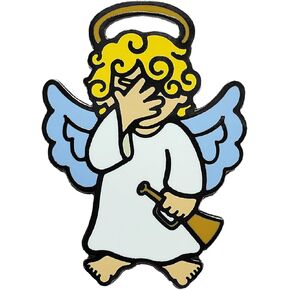 Angel Facepalm Enamel Lapel Pin