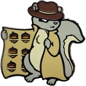 Shady Squirrel Enamel Lapel Pin