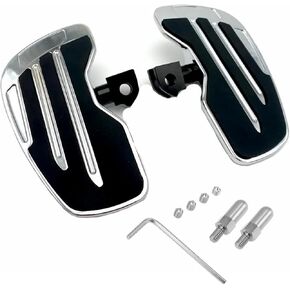 GYMAKR Motorcycle Footpeg Front Foot Pegs for Kawasaki Vulcan S 650 2015-2023 Driver Foot Rest Aluminum Motorbike Highway Footboard Accessories (A-Black)