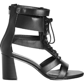 City Chic WIDE FIT Attitude Lace Up Block Heel