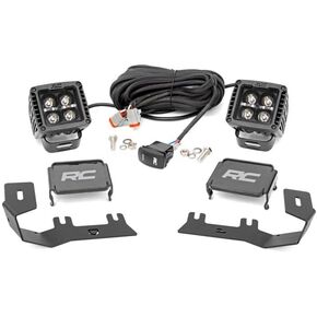 Rough Country 2" DRL LED Ditch Light Kit for 2014-2018 Silverado | White - 71054