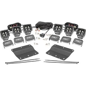 Rough Country DRL Triple LED Fog Light Kit for Ford Bronco (2021-2024) - White DRL