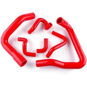 مجموعة أنابيب خرطوم المبرد من السيليكون لـ d Mustang GT LX Cobra 5.0 1986 1987 1988 1989 1990 1991 1992 1993 (أحمر) in Kuwait