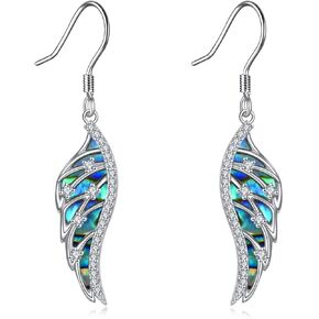 URONE Angel Wings Earring for Women Sterling Silver Fashion Dangle Drop Earring Angel Jewelry for Women in Kuwait