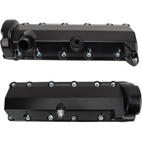 TRQ Driver & Passenger Side Valve Cover Set Compatible with Ford Lincoln