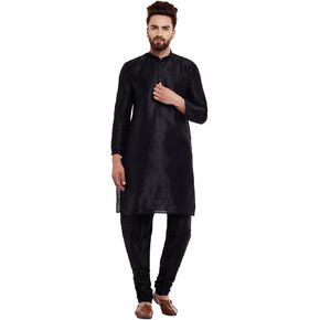 Men's Dupion Silk Kurta & Churidaar Pyjama, 80% Silk 20% Cotton