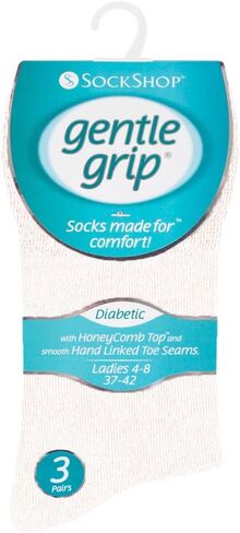 6 Pack of Ladies Diabetic Socks -5-9 us (Purple) in Saudi Arabia