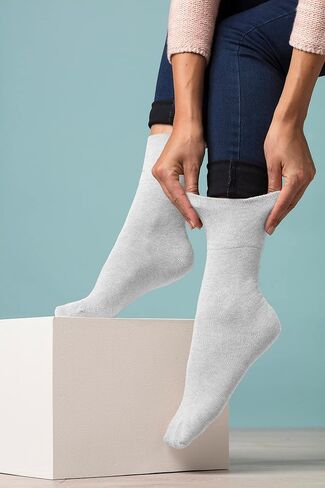 6 Pack of Ladies Diabetic Socks -5-9 us (Purple) in Saudi Arabia