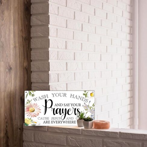 Bless the Food Before Us Sign, Christian Wood Door Hanging Plaque Decor, Religion Home Farmhouse Rustic Watercolor Flower Dining Room Shelf Decor Wooden Sign, Wall Art Decor Kitchen Idea Gift-55 in Saudi Arabia