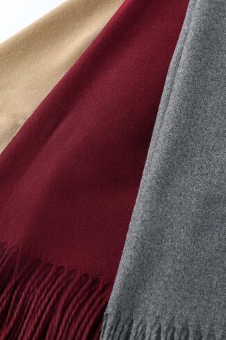 Women's Winter Warm Long Scarf Cashmere Feel Soft Shawls and Wraps Classic Solid Color Fall Blanket Scarves in Saudi Arabia
