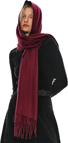 Women's Winter Warm Long Scarf Cashmere Feel Soft Shawls and Wraps Classic Solid Color Fall Blanket Scarves in Saudi Arabia