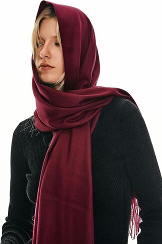 Women's Winter Warm Long Scarf Cashmere Feel Soft Shawls and Wraps Classic Solid Color Fall Blanket Scarves in Saudi Arabia