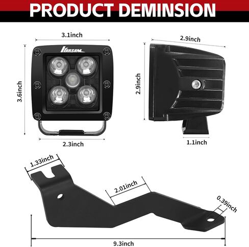 كبسولات LED مكعبة مع مجموعة دعامة تثبيت لسيارة Ford F150 2004-2014 والجيل الأول SVT Raptor، شريط إضاءة LED يتصاعد على الطرق الوعرة، غطاء محرك السيارة على الطرق الوعرة، دعامات تثبيت خفيفة in Kuwait