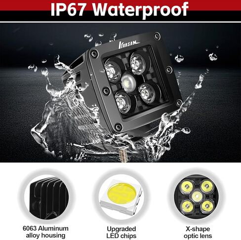 كبسولات LED مكعبة مع مجموعة دعامة تثبيت لسيارة Ford F150 2004-2014 والجيل الأول SVT Raptor، شريط إضاءة LED يتصاعد على الطرق الوعرة، غطاء محرك السيارة على الطرق الوعرة، دعامات تثبيت خفيفة in Kuwait